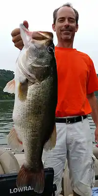 Brian with a nice 10.51 lb bass Brian with a nice 10.51 lb bass