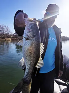 Trophy bass caught on Inks Lake